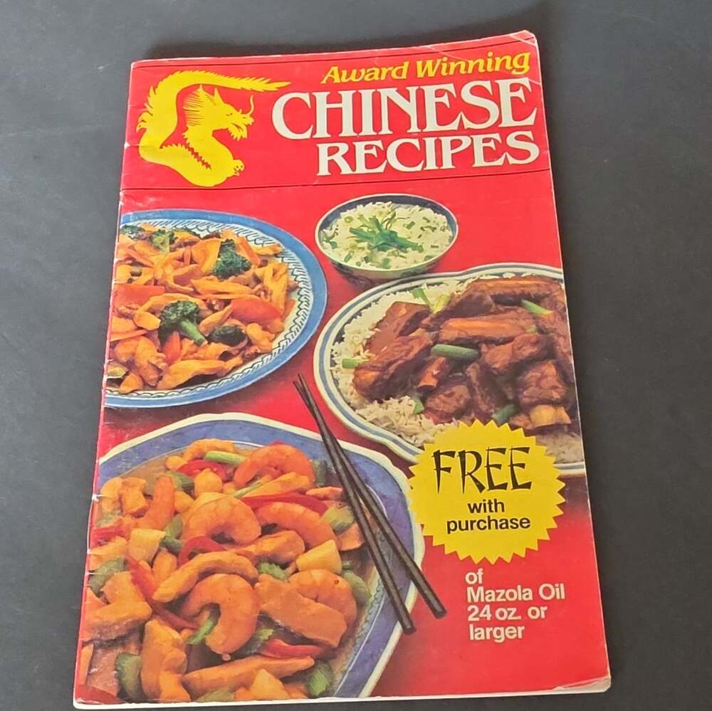 Best Foods Award Winning Chinese Recipes Cookbook Mazola Oil Promo 1982 Red